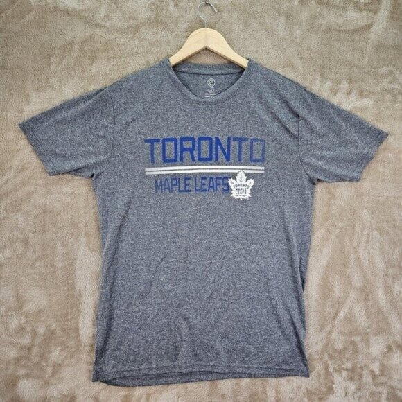 NHL Official Licensed Product Other - Toronto Maple Leafs Shirt NHL Official Licensed Men's Size L Gray Short Sleeve